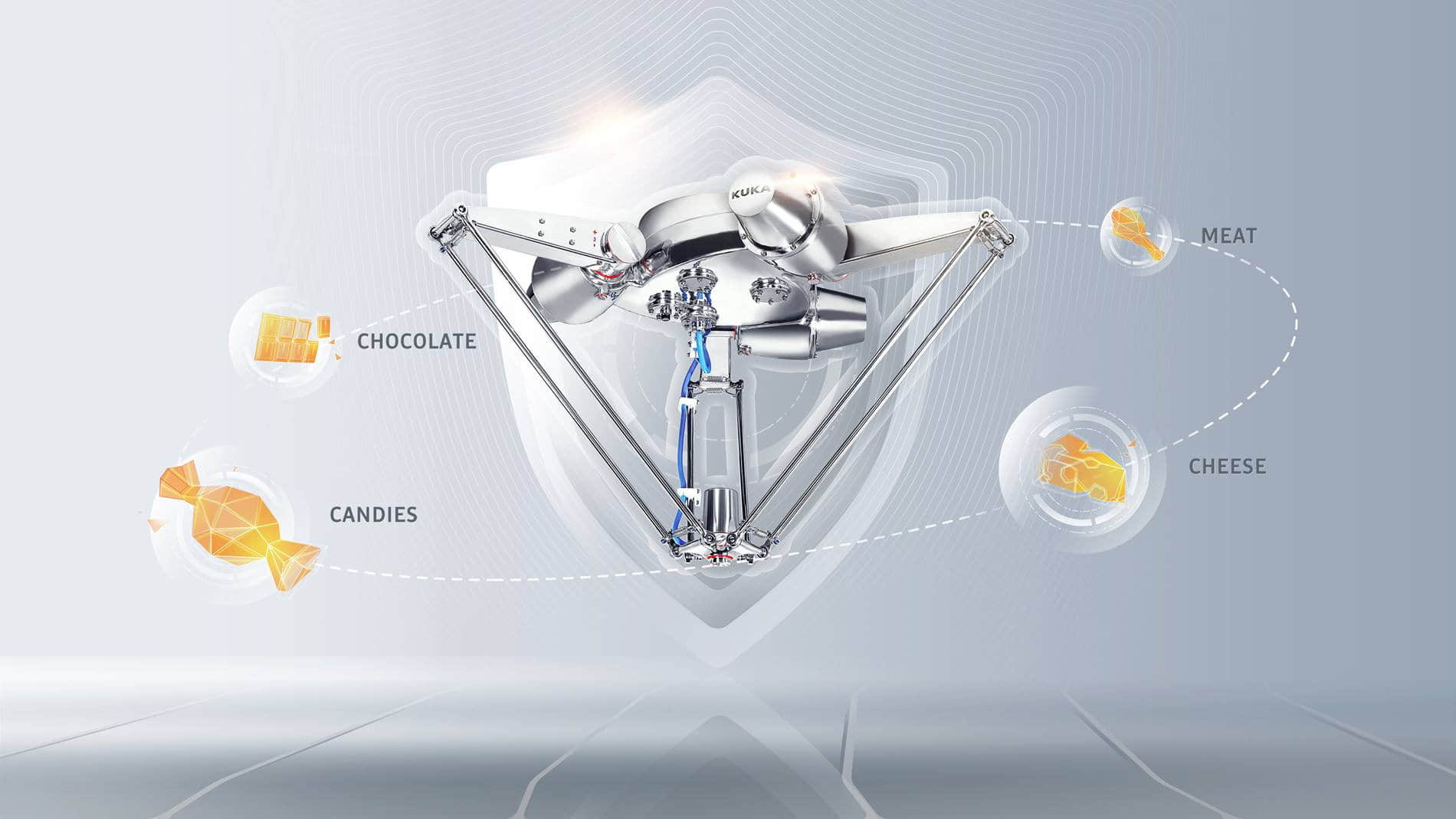高卫生标准 KUKA DELTA 机器人设计用于敏感的使用